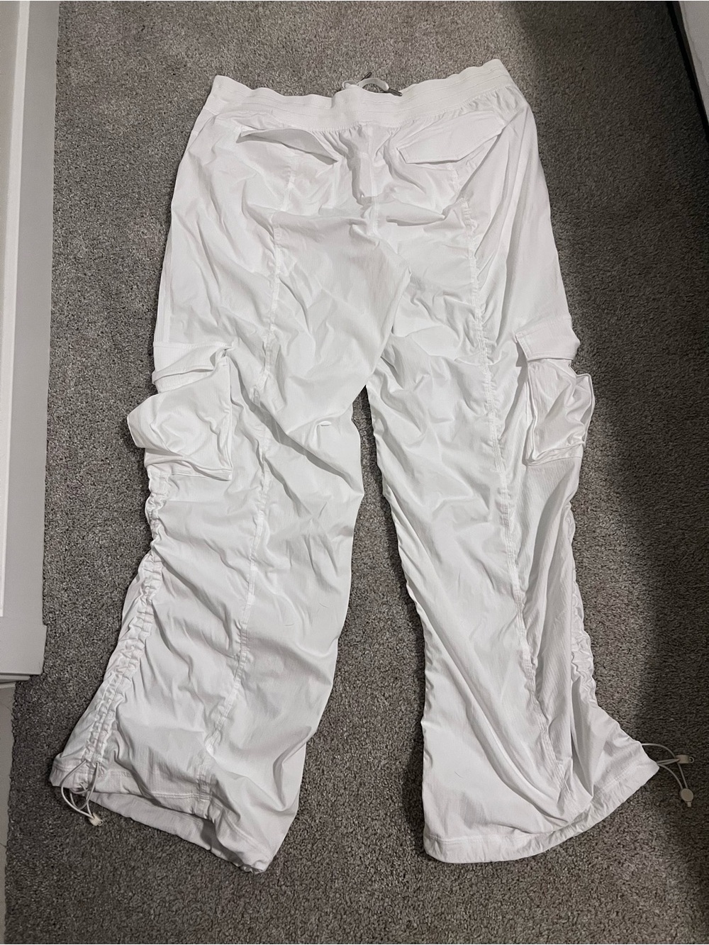 lululemon athletica White Wide‑Leg Cargo Drawstring Pants
